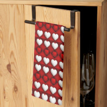 Rot-Weiß-Herzmuster