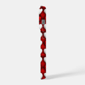 Rot-Weiß-Herzmuster iPhone Hülle (Linke Seite)