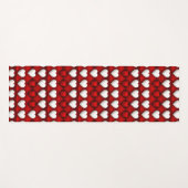 Rot-Weiß-Herzmuster Yogamatte (Vorderseite (Horizontal))