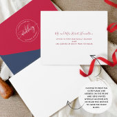 Rot-Weiß-Hochzeit mit Perforated UAWG Al All In One Einladung