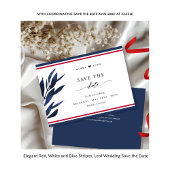 Rot-Weiß-Hochzeit mit Perforated UAWG Al All In One Einladung