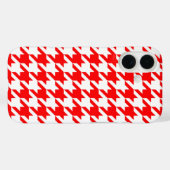 Rot-Weiß-Houndstooth-Karo Case-Mate iPhone Hülle (Rückseite (Horizontal))