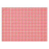 Rot-Weiß-Houndstooth-Karo Tischdecke (Vorderseite (Horizontal))