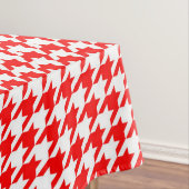 Rot-Weiß-Houndstooth-Karo Tischdecke (Beispiel)