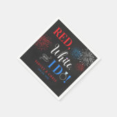 Rot Weiß & Ich mache 4. Juli Servietten (Ecke)
