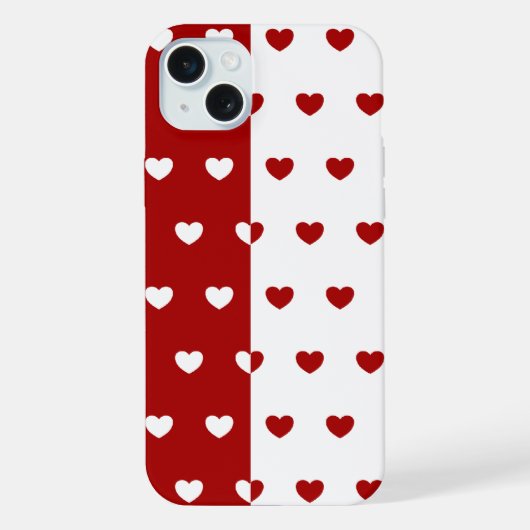 Rot & Weiß iPhone Hülle (Rückseite)
