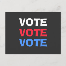 Rot-Weiß-Kampagne für politische Wahlen Postkarte