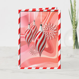ROT & WEISS KANDY STRIPEN VON SHARON SHARPE FEIERTAGSKARTE