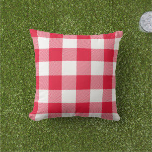 Rot-Weiß kariert, Buffalo Plaid Kissen