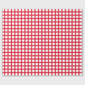 Rot-Weiß-kariert-Quadrat-Rastermuster Geschenkpapier (Flach)