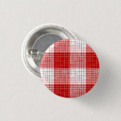 Rot-Weiß-Kariertes-Design mit fettem Karomuster Button (Vorne & Hinten)