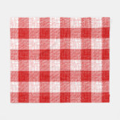 Rot-Weiß-Kariertes-Design mit fettem Karomuster Fleecedecke (Vorderseite (Horizontal))