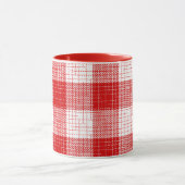 Rot-Weiß-Kariertes-Design mit fettem Karomuster Tasse (Zentrum)