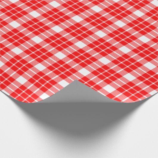 Rot-Weiß-Kariertes Schleifpapier Geschenkpapier (Ecke)