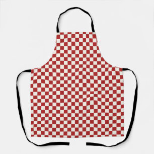 Rot-Weiß-Karo-Gingham-Muster Schürze