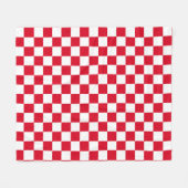 Rot-Weiß-Karo-Muster Fleecedecke (Vorderseite (Horizontal))