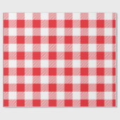 Rot-Weiß-Karo-Muster Geschenkpapier (Flach)