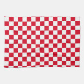 Rot-Weiß-Karo-Muster Geschirrtuch (Horizontal)