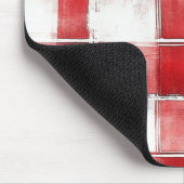 Rot-Weiß-Karo-Streifen Mousepad (Ecke)