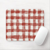 Rot-Weiß-Karo-Streifen Mousepad (Mit Mouse)