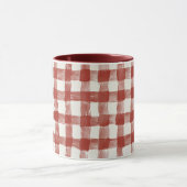 Rot-Weiß-Karo-Streifen Tasse (Zentrum)
