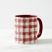 Rot-Weiß-Karo-Streifen Tasse (VorderseiteRechts)