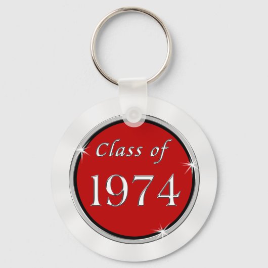 Rot, Weiß, Klasse 1974 Wiedersehen Ideas, 50 Jahre Schlüsselanhänger (Rückseite)