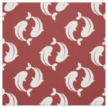 Rot-weiß Koi Fisch Orientalisches Muster