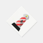 Rot-Weiß-Leuchtturmpapier Napkins Serviette (Ecke)