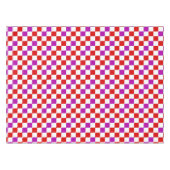 Rot-Weiß-Lila Karomuster Design  Tischdecke (Vorderseite (Horizontal))
