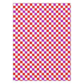 Rot-Weiß-Lila Karomuster Design  Tischdecke (Vorderseite)