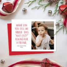 Rot-Weiß-Liste Fragend für einen Freund Funny