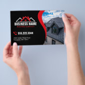 Rot-Weiß-Logo-Dachdecker-QR-Code Flyer (Handgriff)