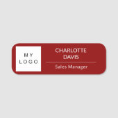 Rot-Weiß-Logo Namensschild (Vorderseite)