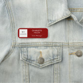 Rot-Weiß-Logo Namensschild (Beispiel)