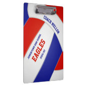 Rot-Weiß-Mannschaft Farben Volleyball-Trainer Klemmbrett (Rechts)