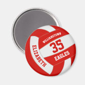 Rot-Weiß-Mannschaft: Jungs-Volleyball Magnet (Vorderseite/Rückseite)