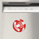 Rot-Weiß-Mannschaft: Jungs-Volleyball Magnet (In Situ (Geschirrspüler))
