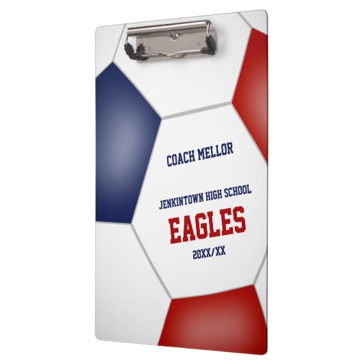 Rot-Weiß-Mannschaftsfarben, kundenspezifischer Fuß Klemmbrett (Links)