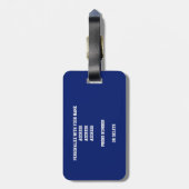 Rot-Weiß-Mannschaftsfarben Monogramm-Basketball Gepäckanhänger (Rückseite vertikal)