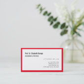 Rot-Weiß-Minimal Visitenkarte (Stehend Vorderseite)