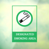 Rot-weiß-moderne Rauchzone Metall A-Rahmen Fensteraufkleber (Blatt 3)