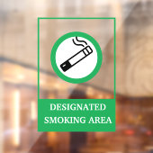 Rot-weiß-moderne Rauchzone Metall A-Rahmen Fensteraufkleber (Blatt 2)