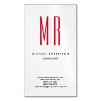 Rot-weiß-Monogramm-Elegant einzigartig