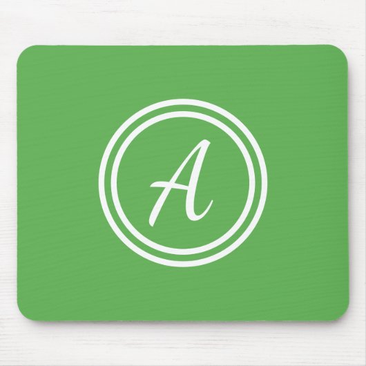 Rot-Weiß-Monogramm-Mousepad Mousepad (Vorne)