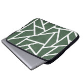 Rot-Weiß-Mosaikmuster Laptopschutzhülle (Vorne Knopf)