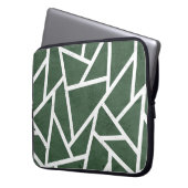 Rot-Weiß-Mosaikmuster Laptopschutzhülle (Vorderseite Links)