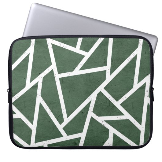 Rot-Weiß-Mosaikmuster Laptopschutzhülle (Vorderseite)
