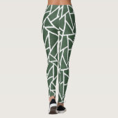 Rot-Weiß-Mosaikmuster Leggings (Rückseite)
