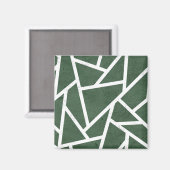Rot-Weiß-Mosaikmuster Magnet (Vorderseite/Rückseite)
